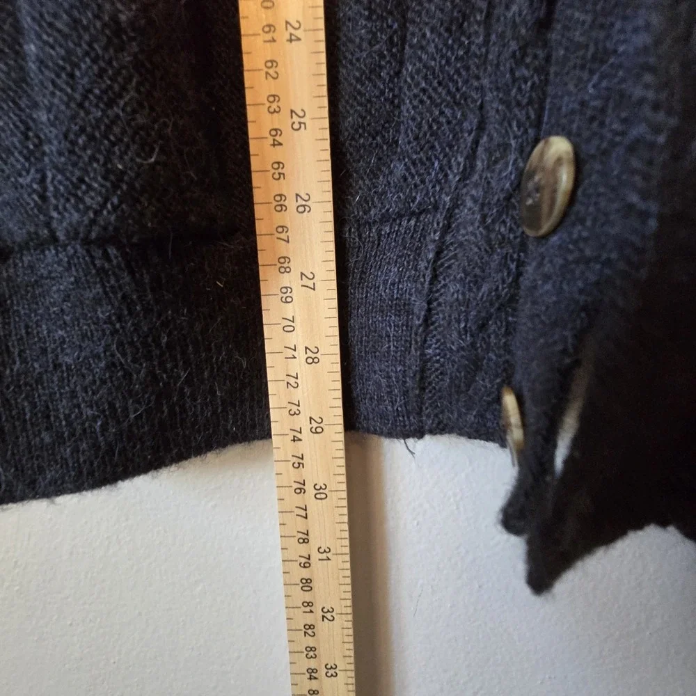 Vintage‎ 90s Y2K Alpaca Cardigan Sweater Mens XXL Gray Dad Grandpa Made In Italy